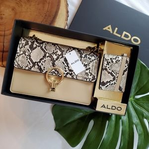 Aldo Purse Vangazii Snakeskin Crossbody Shoulder Bag & Card Holder Gift …